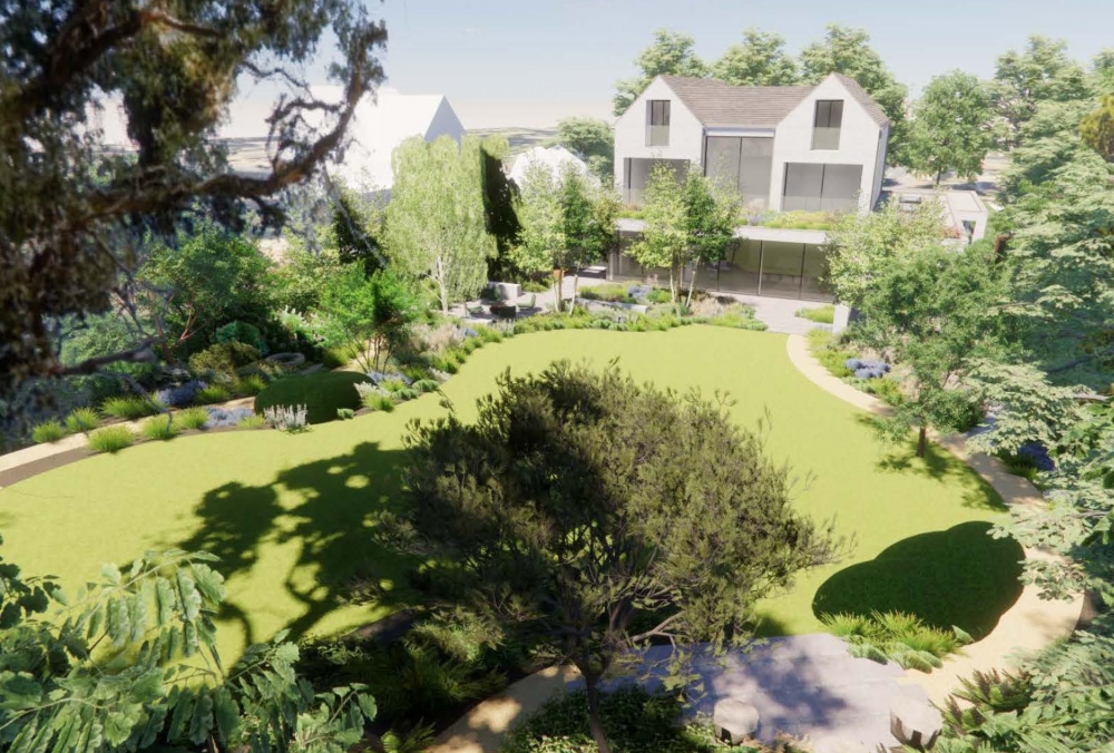 Modern Home with Curated Garden